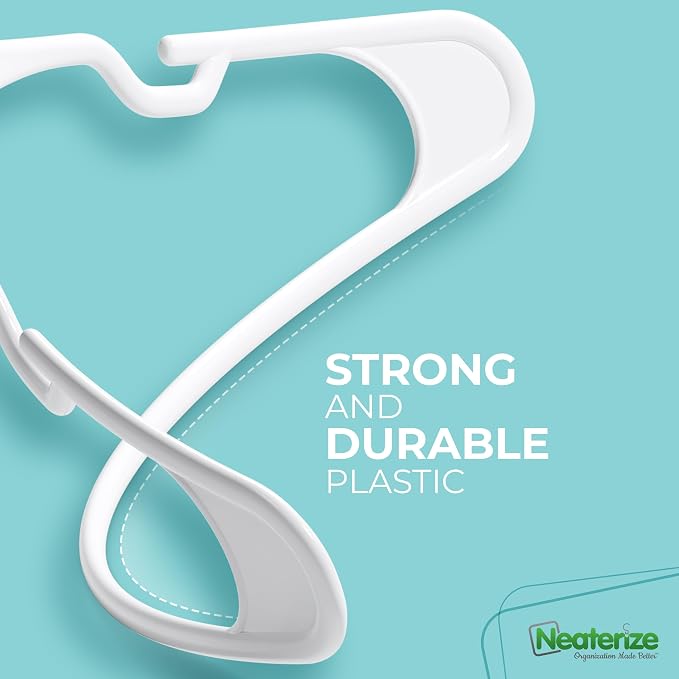 NEATERIZE Clothes Hangers Plastic 50 Pack - Image 6