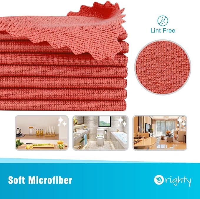 Orighty Microfiber Cleaning Cloth Bulk, 200 Pack, 11.5x11.5 inch, Soft Highly - Image 2