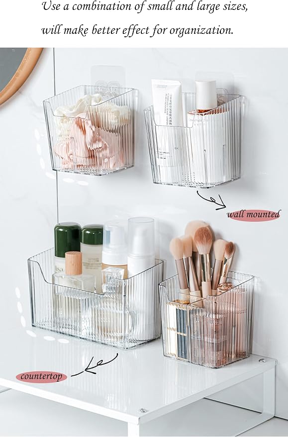 Lae Nuvole 2Pcs Storage Organizer Bins, Wall Shower Toothbrush Caddy - Image 3