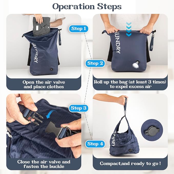 Travel Laundry Bag, Waterproof Compression Storage - Image 6