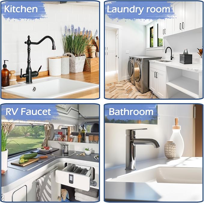 Amerner Kitchen Sink Splash Guard, 10° Large Slope & Adaptable Hole Faucet Mat - Image 7