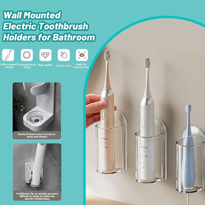 4 Pack Electric Toothbrush Holders - Image 5