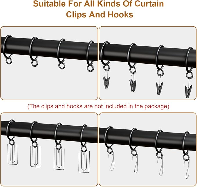 24 Pack Metal Curtain Rings - Image 3