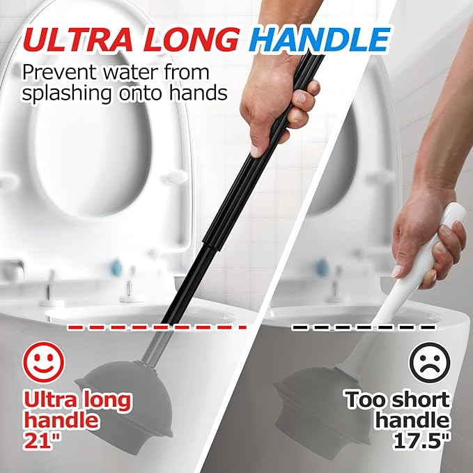 FORASTO 3in1 Toilet Plunger and Brush Set - Image 2