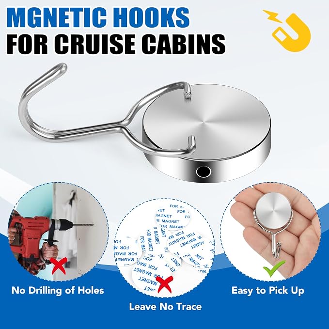 LOVIMAG Magnetic Hooks for Cruise Cabins 80Lbs 15 Pack - Image 7