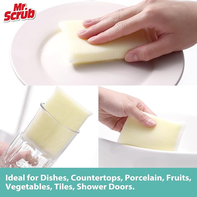 Sponges Kitchen Scrub Dish Sponge Scouring Pad, 96 Pads Cleaning Brush - Image 5