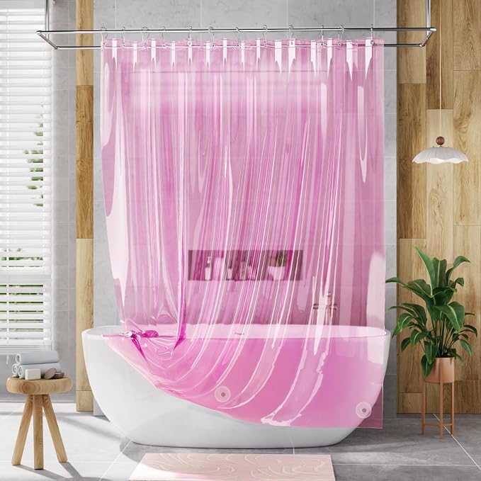 AmazerBath 72x78 Long Shower Curtain Liner, Waterproof PEVA Shower Liners - Image 6