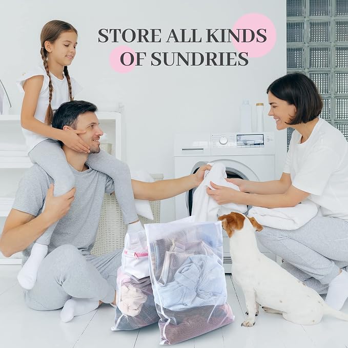 Nuenen 36 Pieces Mesh Laundry Bags Fine Mesh Wash Bags - Image 5