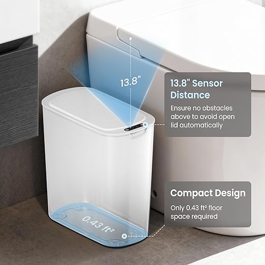 Cesun Automatic Small Bathroom Trash Can - Image 3