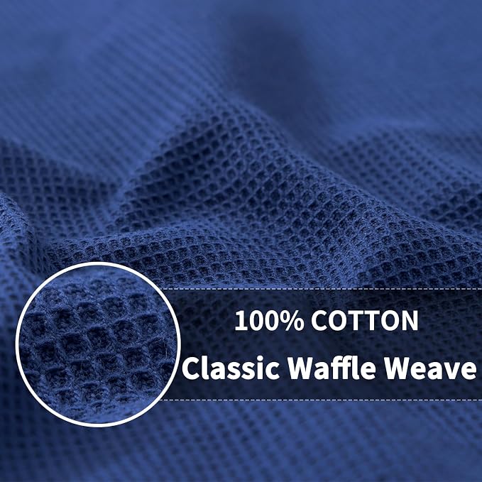 Homaxy 100% Cotton Waffle Weave Dish Cloths, 12 Pack - Image 2