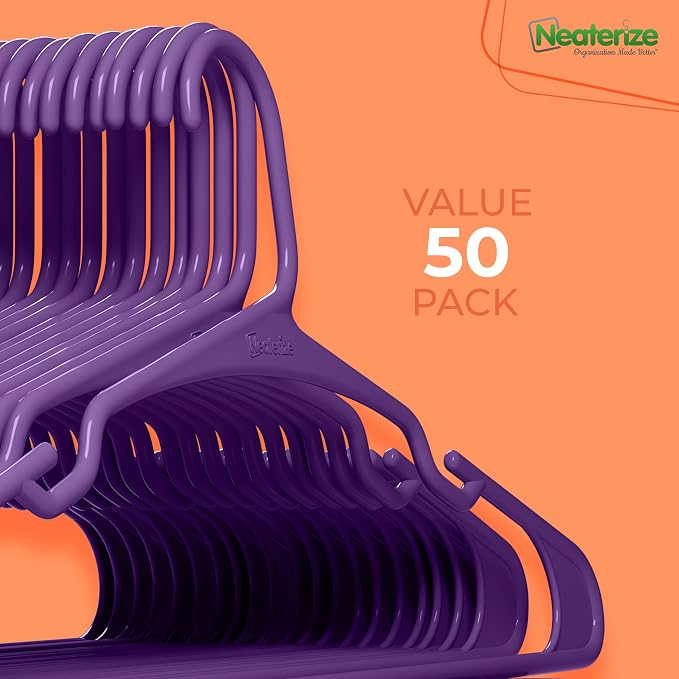 NEATERIZE Clothes Hangers Plastic 50 Pack - Image 7