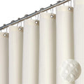 Dynamene Extra Long Waffle Shower Curtain 256 GSM Fabric 72x90 Cream/Ivory by Dynamene