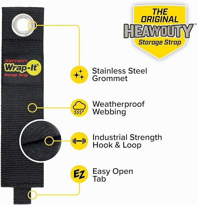 Heavy-Duty Wrap-It Storage Straps, 17-inch | Extension Cord Organizer, Cord - Image 5