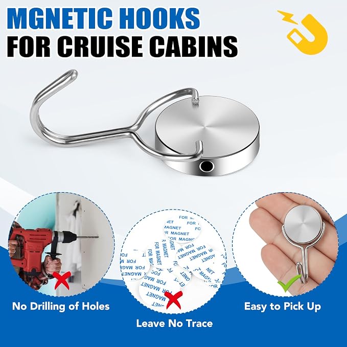 LOVIMAG Magnetic Hooks for Cruise Cabins 60Lbs 21 Pack - Image 8