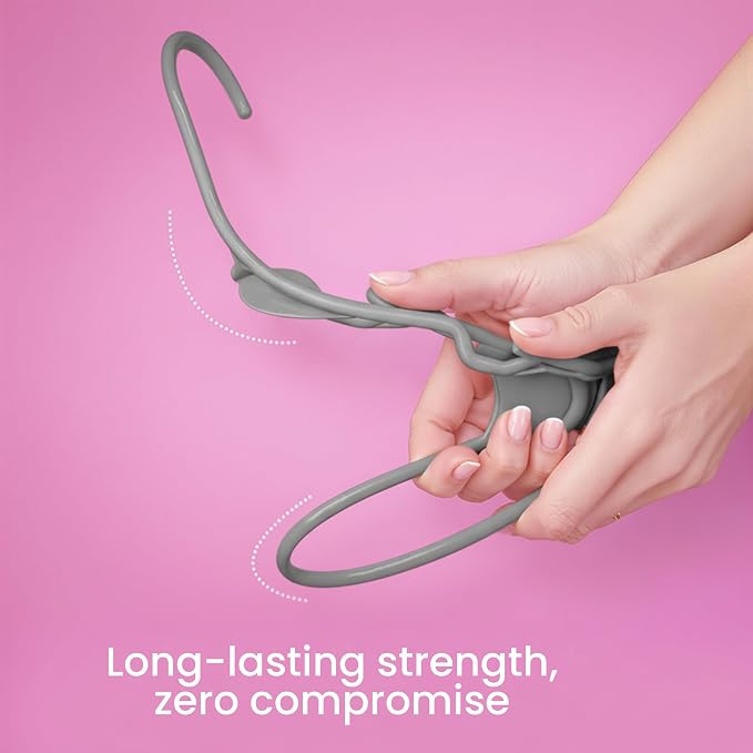 Utopia Home Plastic Hangers 50 Pack – Space Saving Clothes Hanger Grey | - Image 4