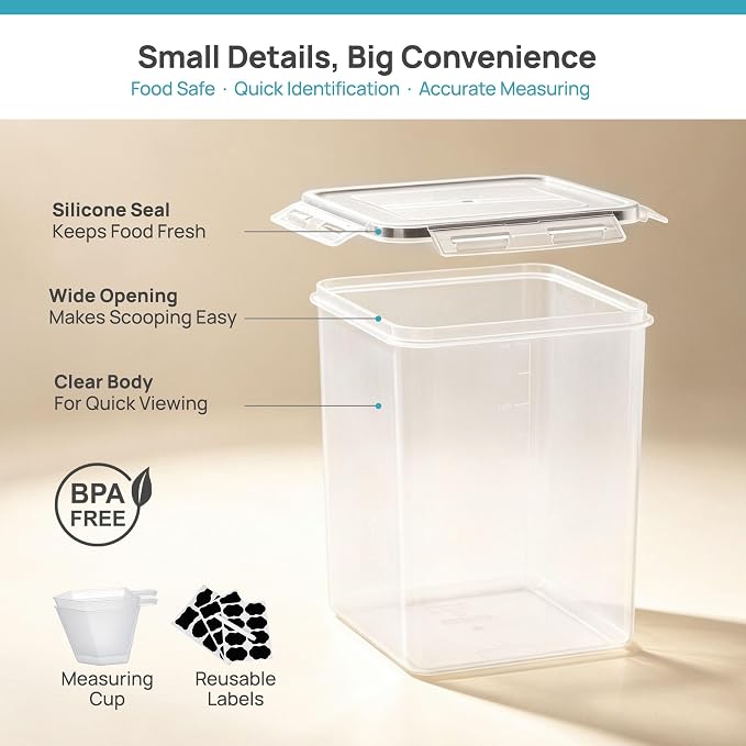 Vtopmart 3 PCS Flour and Sugar Storage Container Sets - Image 4