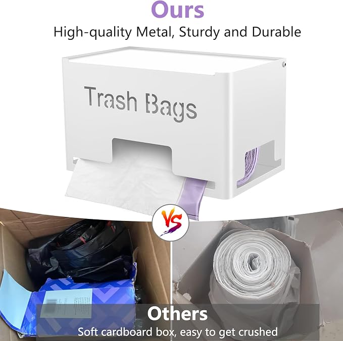 STWWO 2-Pack Trash Bag Holder Dispenser, Stackable Garbage Bag Dispenser | - Image 3
