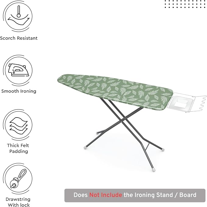 Encasa XO Ironing Board Cover and Pad, Thick Felt 42"x14" - Image 3