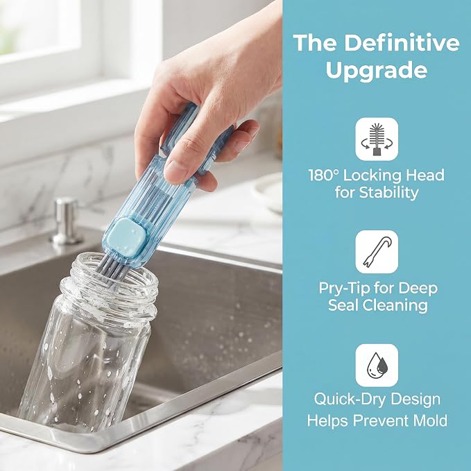 3Pcs 4 in 1 Cup Lid Gap Cleaning Brush Set, Kitchen Gadgets - Image 7