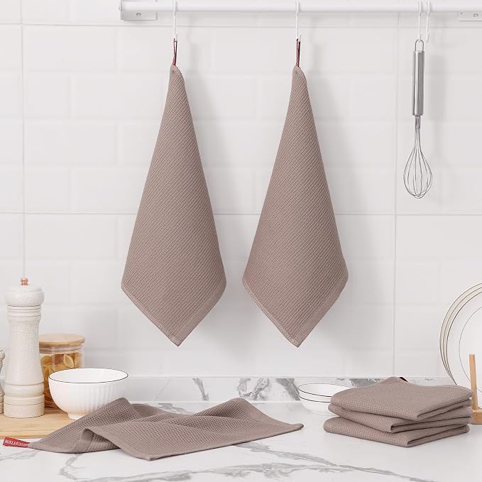 Homaxy 100% Cotton Waffle Weave Dish Cloths, 6 Pack - Image 7
