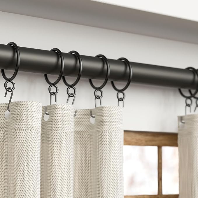 24 Packs Black Metal Curtain Rings - Image 5
