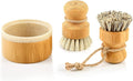 SUBEKYU Bamboo Dish Scrub Brush, Produce Brush, 2 Pack by SUBEKYU