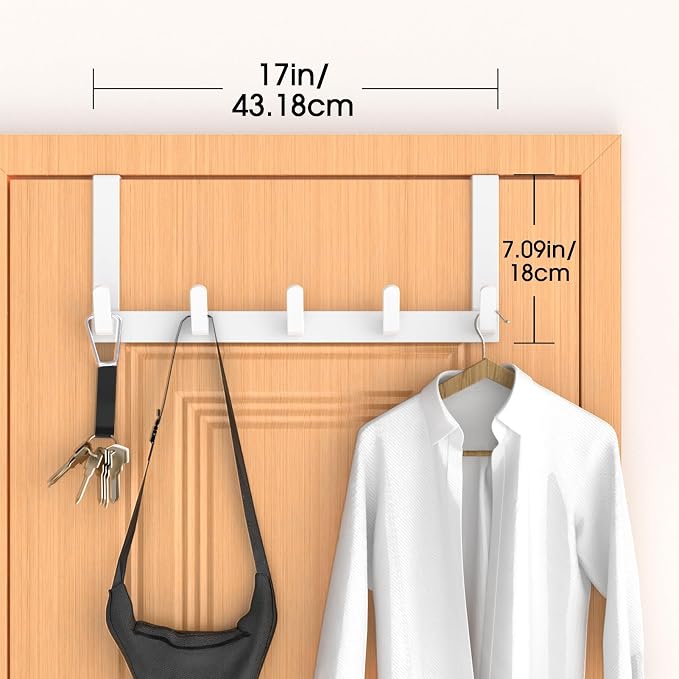 Over The Door Hooks Hanger, Heavy Duty Rack - Image 4