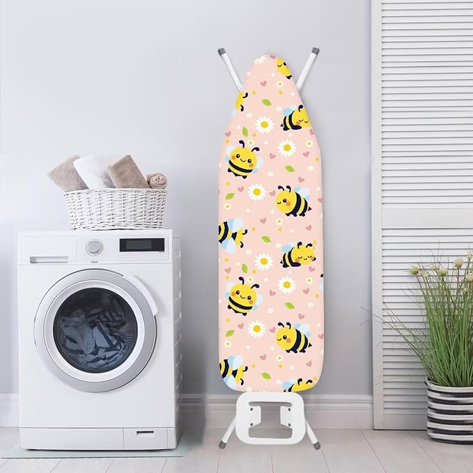 Bee Daisy Print Ironing Board Cover 15x54 Ironing Board Cover, Resist Scorching - Image 4