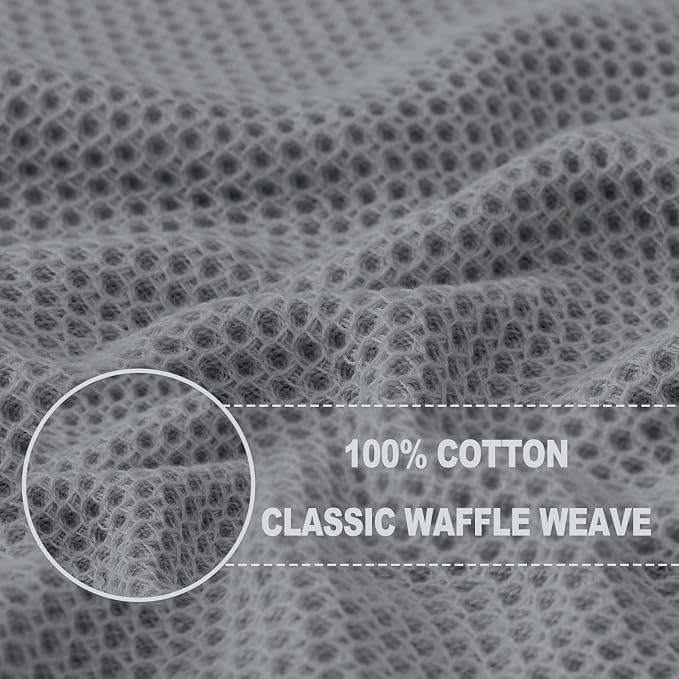 Homaxy 100% Cotton Waffle Weave Kitchen Dish Towels 6-Pack, Ultra Soft - Image 2