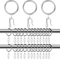 Qunclay 100 Set 1.26 Inch Metal Curtain Rings by Qunclay