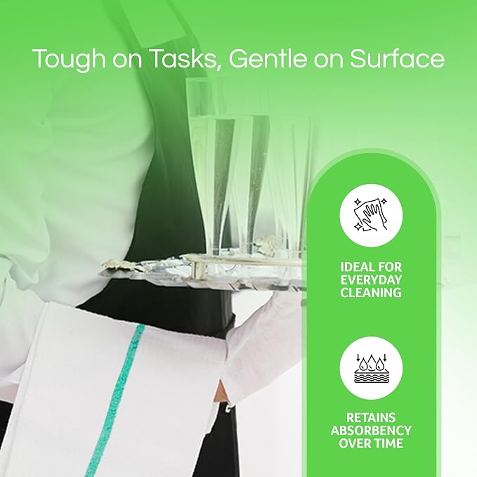 Towels N More 24-Pk 16x19 30 Oz. Absorbent Cotton Kitchen Bar Mop Towels - Image 4