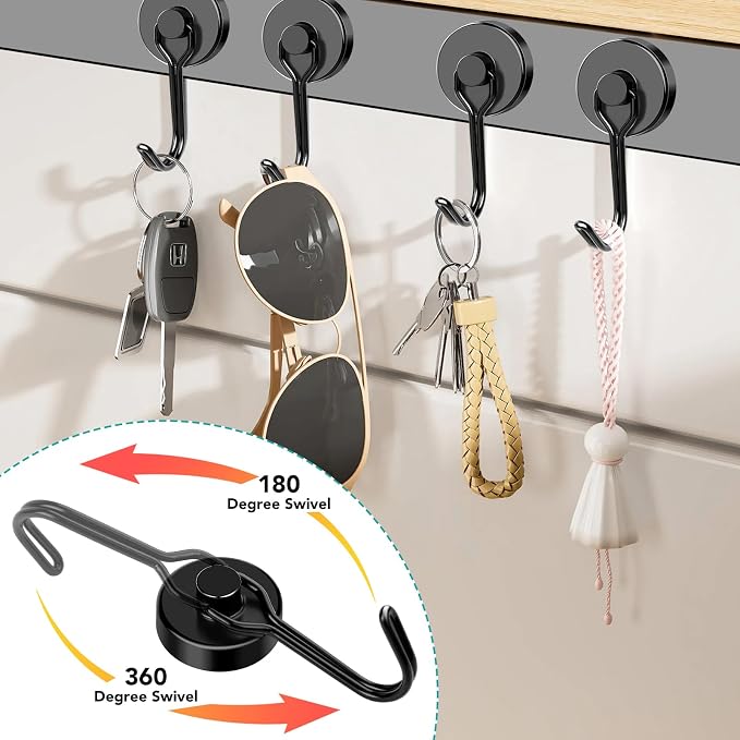 DIYMAG Magnetic Hooks, 120LBS Heavy Duty 16 Pack 2026 Cruise Ship Essentials - Image 5
