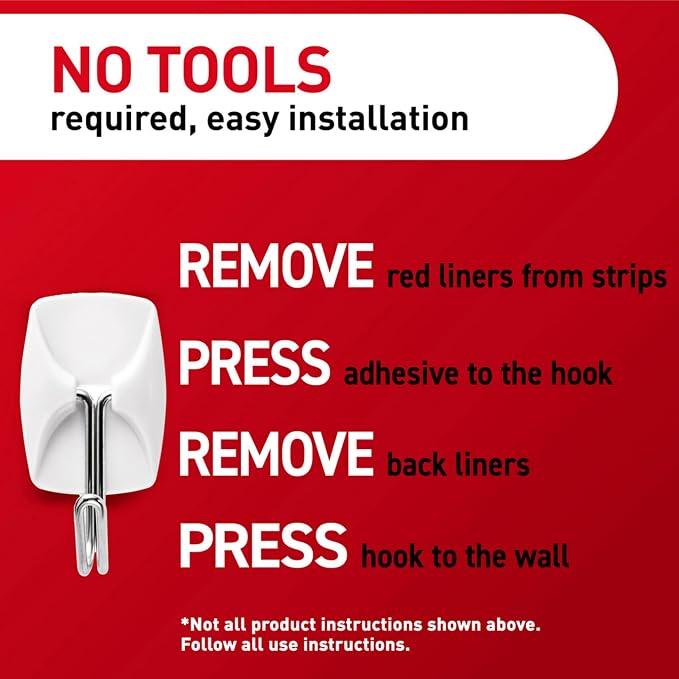 Command Small Wire Toggle Hooks, and 48 Strips, Damage Free Hanging Wall Hooks - Image 9