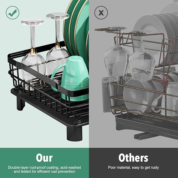 MOUKABAL Dish Drying Rack with Drainboard - Image 5