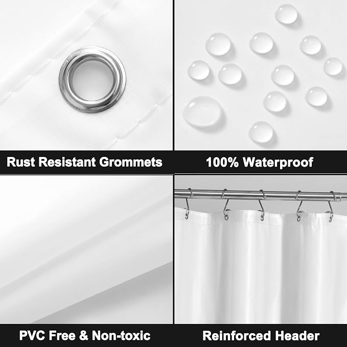 Barossa Design Long Shower Curtain Liner - Image 3