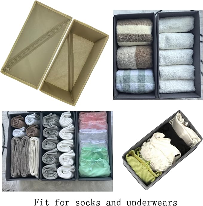 Bructhun Sock Drawer Organizer 6 Pack - Image 6