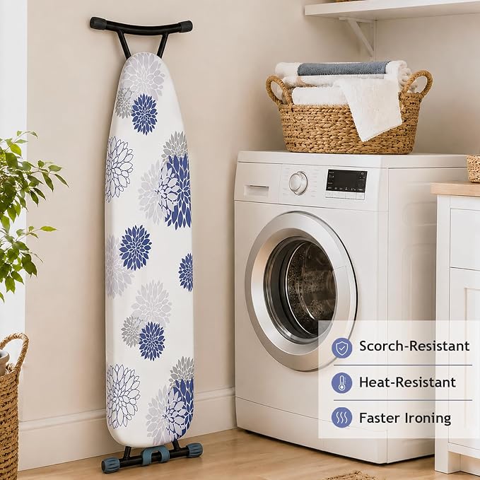 SheeChung Ironing Board Cover and Pad 15"x49", Cotton Cover - Image 5