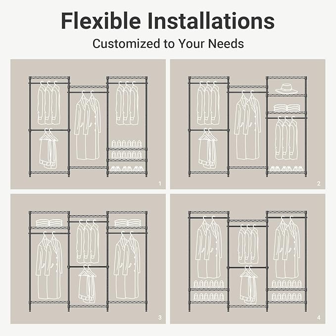 VIPEK V5 Medium Freestanding Clothes Rack, Modular Closet System, 4 x 19.5 in - Image 4