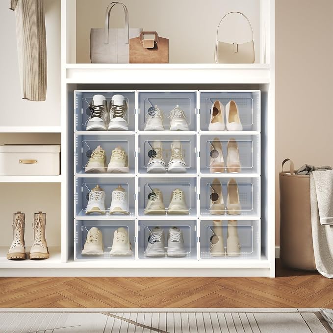 DUMOS Shoe Storage Boxes, Display Sneaker Case Organizer - Image 3