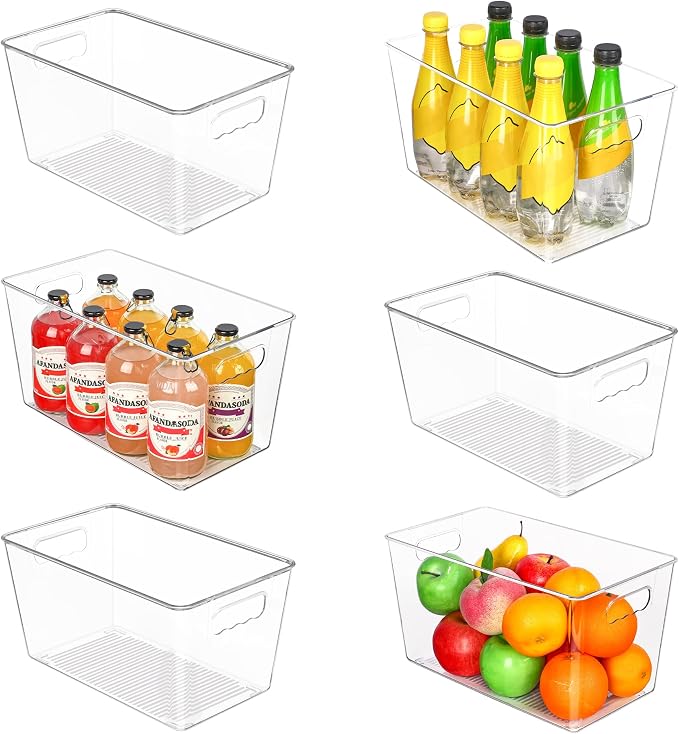Vtopmart 6 Pack Clear Storage Bins, Pantry Storage Bins - Image 8