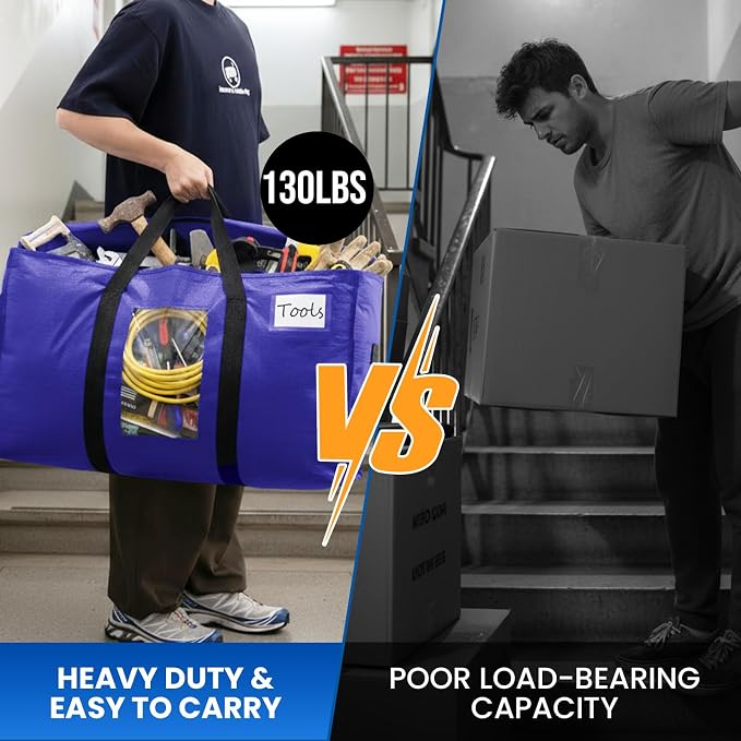 TAILI 12 Pack Dark Blue XXL Moving Bags, Storage Bags - Image 7