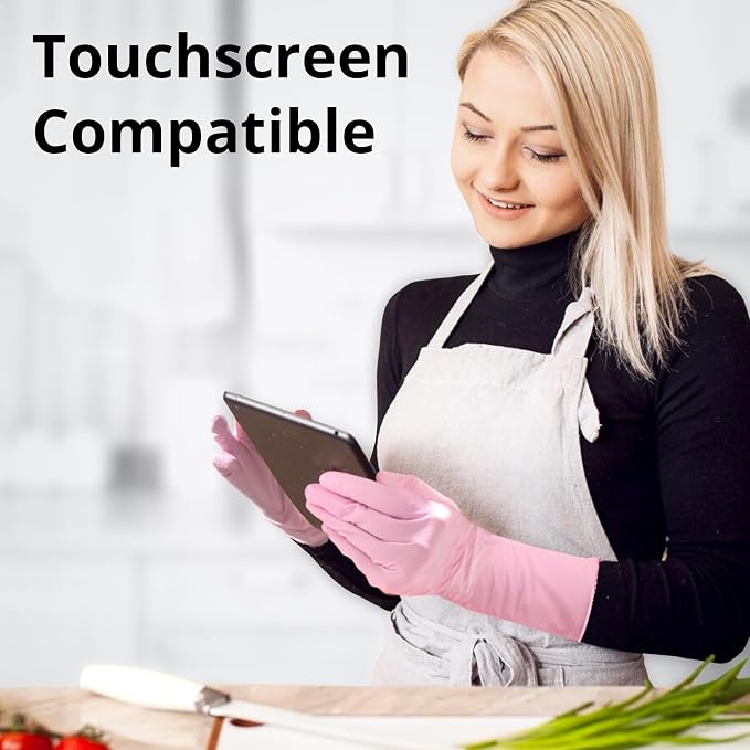 SwiftGrip Disposable Nitrile Dishwashing Gloves, Extended 12 Inches Cuff - Image 6