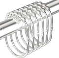 MENGJINGO 12PCS Wide Shower Curtain Hooks Rings, Rust Proof Stainless Steel | by MENGJINGO