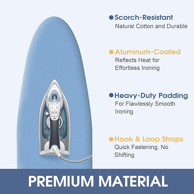 Ironing Board Cover and Pad for Standard Size 15" x 54" - Image 2