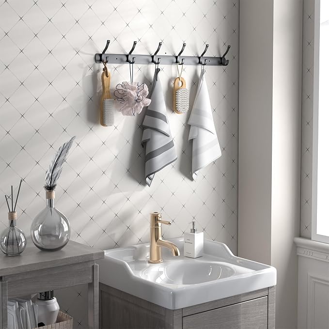 Wall Mount Coat Rack 2 Pack, Smooth Hook Edges, Screw Installation, Double - Image 6