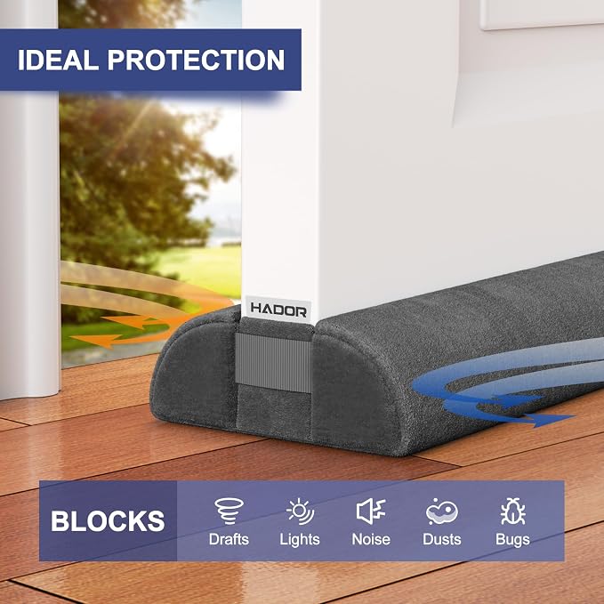 HADOR Door Draft Stopper for Bottom of Door, Adjustable 30 in, Double-Sided - Image 7