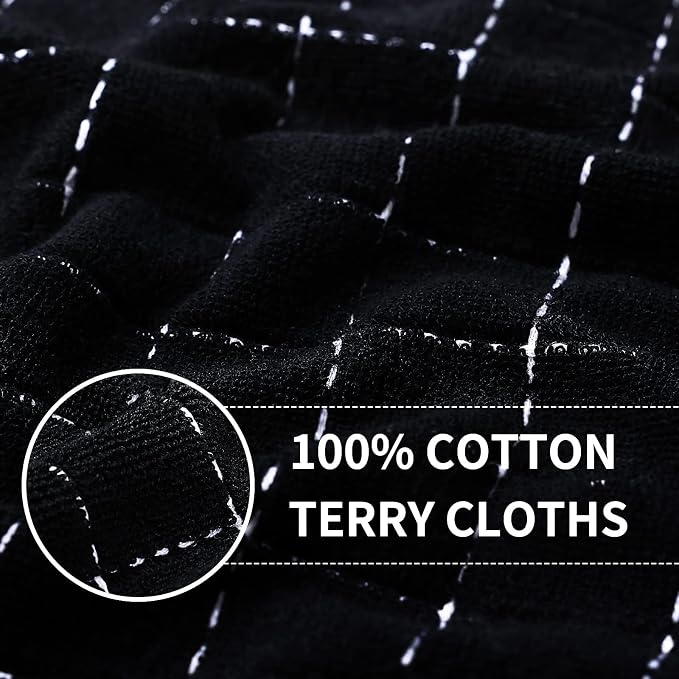 Homaxy 100% Cotton Terry Kitchen Towels, 12 Pack - Image 2