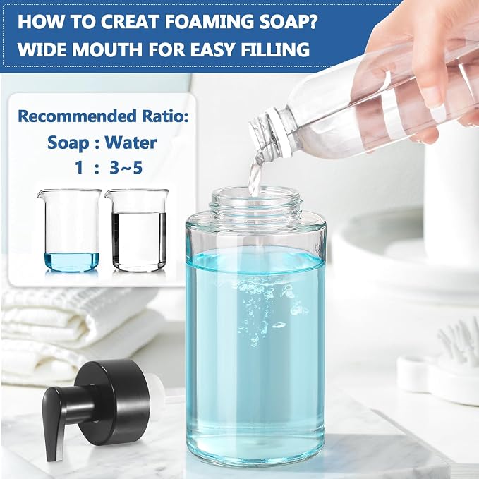 RYTOXILO Foaming Soap Dispenser, 10 oz/300ml Foaming Hand Soap Dispenser - Image 7