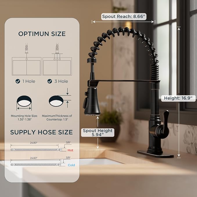 FORIOUS Rustic Kitchen Faucet - Image 2
