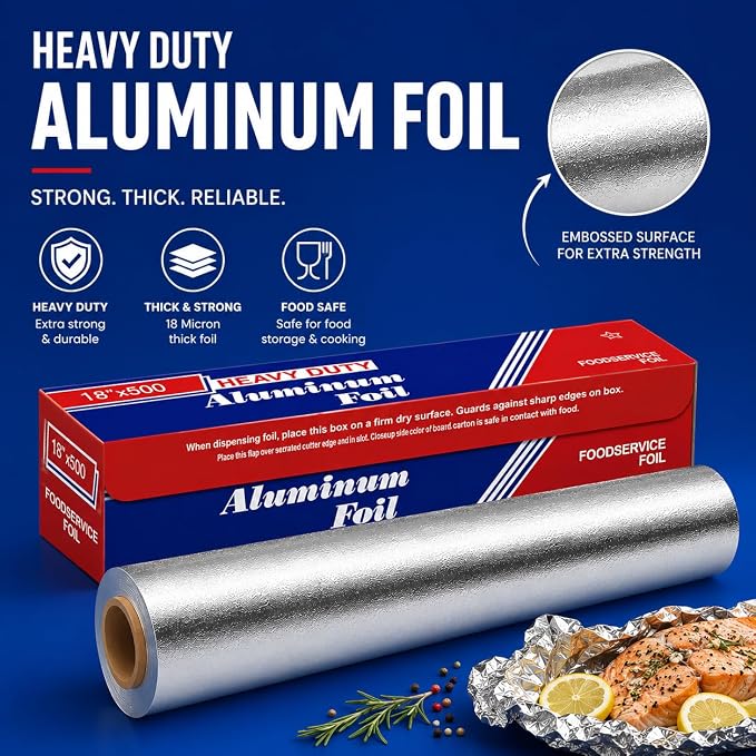 Ox Plastics Aluminum Foil Wrap | Heavy-Duty, Commercial Grade - Image 5